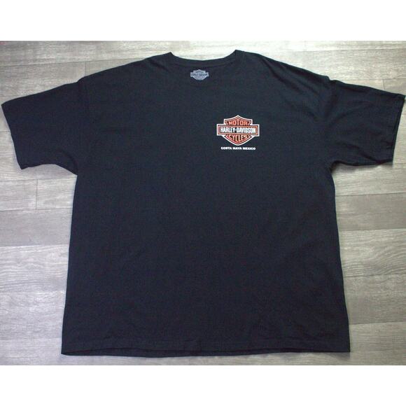 Harley Davidson Costa Maya Mexico T-Shirt Graphic Tee Men's XXXL 3XL - Picture 2 of 6